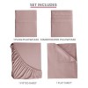 6 Piece Bed Sheet Set Ultra Soft Brushed Microfiber Solid Sheets with Pillow Cases - Lux Decor Collection - 3 of 4