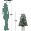Whizmax 3ft Pre-Lit Artificial Holiday Christmas Tree with 78 Lights, Red Berry Clusters and Transparent Light Box for Home Office Decoration - 2 of 4