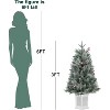 Whizmax 3ft Pre-Lit Artificial Holiday Christmas Tree with 78 Lights, Red Berry Clusters and Transparent Light Box for Home Office Decoration - image 2 of 4