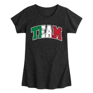 Girls' - Instant Message - Team Italy Fitted Short Sleeve Graphic T-Shirt - 1 of 4