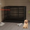 Heavy Duty Metal Dog Crate, 37 ”/42.5 ” /48 ” Dog Cage with Wheels Folding Indoor Dog Crate Perfect for Small Medium and Large Pets - 4 of 4
