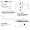 10x10ft Instant Pop-Up Canopy Tent – Waterproof with Sidewalls & Wheeled Bag for Beach, Parties, Outdoor (White) - 4 of 4