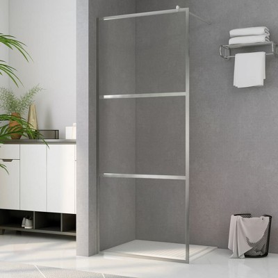 VidaXL Walk-in Shower Wall with Clear ESG Glass 45.3 in.x76.8 in.