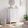 5 Drawer Wood Dresser, Modern Chest of Drawers for Bedroom, Side Table for Living Room, Hallway, Entryway - 2 of 4