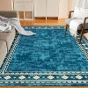 Runner for Hallway Washable Kitchen Rug Non Slip Vintage Farmhouse Soft Grey Low Pile for Living Room Bedroom Decor Nursery - 2 of 4
