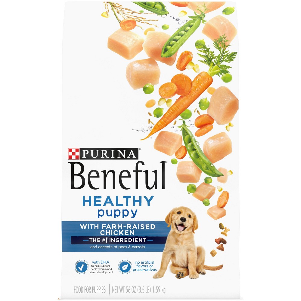 Photos - Dog Food Purina Beneful Healthy Puppy Real Chicken Flavor Dry  - 3.5lbs