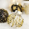 Red & Gold Shatterproof Christmas Baubles with Hanging Strings, 2.36 Inch Glitter Ornaments for Holiday Decor - 3 of 4