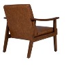 Sapphtopaz 1pc Stylish Accent Chair Upholstered Lounge Chair with Wooden Frame, Living Room Furniture Comfy Chair, Gray - 2 of 4