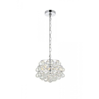 Elegant Lighting Savannah 12 inch pendant in chrome