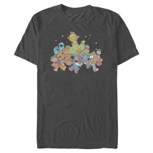Mens Sesame Street Trick Or Treat With Elmo And His Friends T Shirt - 1 of 4