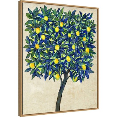 Lemon Tree Botanical Canvas Print with Float Frame, 24" x 31"