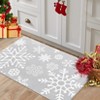 Christmas Snowflake Area Rug Non-Slip Decorative Indoor Rug, Non Shedding Low Pile Living Room Carpet - 2 of 4