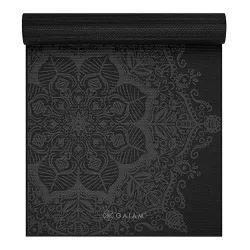 Gaiam Premium Yoga Mat - Black Midnight Mandala (6mm)