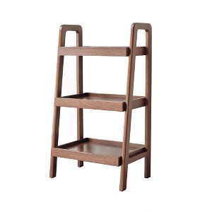 Dolonm 3-Tier Solid Oak Shoe Rack for Entryway, Bathroom, Living Room, Bedroom, Hallway, Patio, Kitchen – 17.72" L x 12.60" W x 31.50" H - 1 of 4