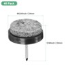 Unique Bargains Heavy Thickening Nail-on Furniture Felt Pads Black - 3 of 4