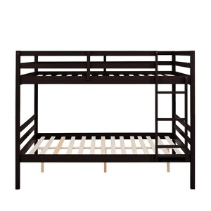 AZL1 Life Concept Beds Full Bunk Bed Elevated Guardrails Versatile Functionality Enhanced Bed Frame Design for Kids, Espresso, 78.35"*59.06"*61.81" - 1 of 4