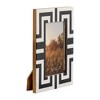 Sagebrook Home 4" x 6" Decorative Photo Frame - Contemporary Polyresin Black and White Striped Picture Frame - Home - 2 of 4
