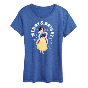 Women's - Disney - Merry And Bright Snow White Short Sleeve Graphic T-Shirt - 1 of 4