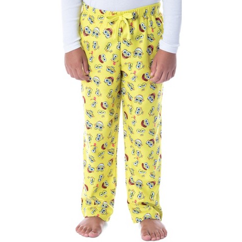 Nickelodeon Boys SpongeBob SquarePants Expressions Kids Pajama Pants 10 12 Yellow