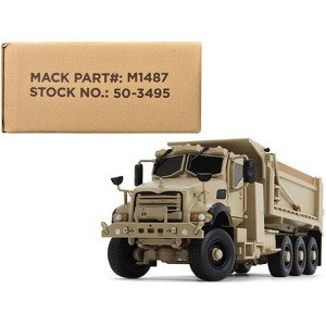 Mack Defense M917A3 Heavy Dump Truck Tan 1/50 Diecast Model by First Gear - 1 of 4