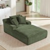 Oversized Corduroy Modern Chaise Lounge Chair Sofa Couch with No Assembly Required, Comfy, and Ergonomic - 3 of 4