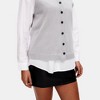 Knit & Lounge Women’s Button Front Sweater Vest Classic Ribbed Hem Soft Knit Sleeveless Vest - 3 of 4