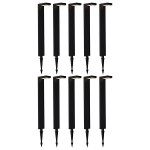 C Cattleya 10-pack 21" 4.5W Low Voltage Black Aluminum LED Outdoor Landscape Path Lights - 1 of 4