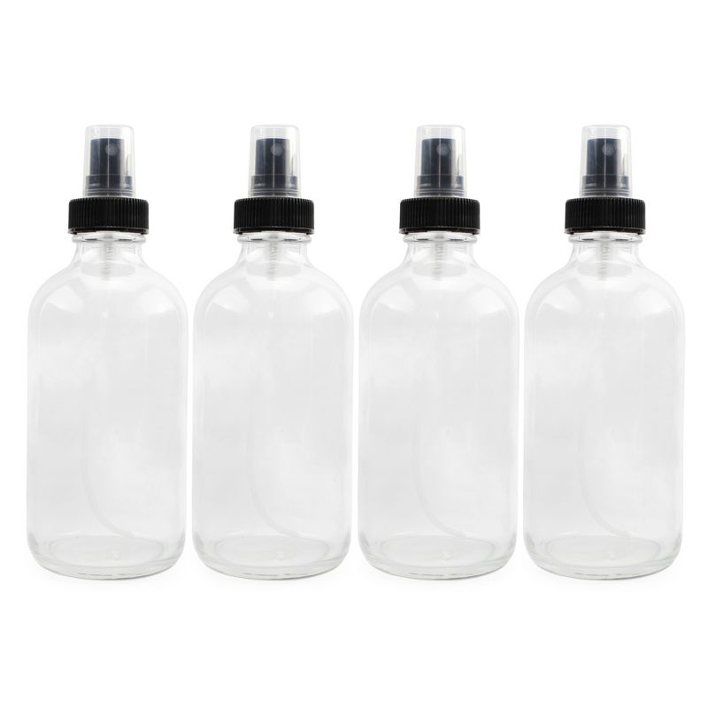 Cornucopia Brands 8oz Glass Bottles w/ Black Fine Mist Atomizer Sprayers for Aromatherapy, Perfume, Cologne, DIY & More, 1 of 7