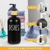 BRINJOY Glass Soap Dispenser Set, Contains Hand Soap and Dish Soap Dispenser(Black & White) - 4 of 4