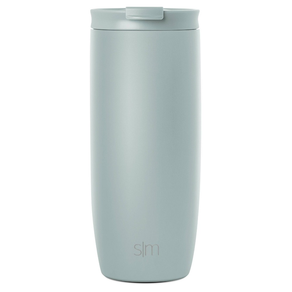 Photos - Glass Simple Modern Voyager 20oz Stainless Steel Travel Mug with Insulated Flip Lid Powder Coat Seaglass Sage