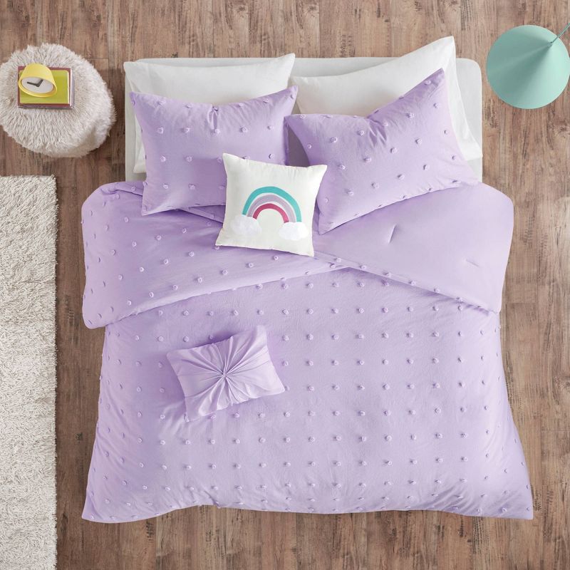 Kelsey Cotton Jacquard Pom Pom Kids' Comforter Set - Urban Habitat, 1 of 13