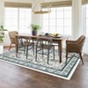 Washable Folding Floral Print Area Rug with Non-Slip Backing for Living Room or Bedroom - 2 of 4