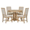 NicBex Round Dining Room Table Set for 4 Extendable Dining Room Table with MDF Tabletop and 4 Upholstered Chairs for Dining Room - 4 of 4
