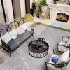 Dolonm 30 PCS DIY Striped Wood Deck Tile Set, Light Gray Interlocking Flooring for Patio & Balcony, No Tools Needed - 3 of 4
