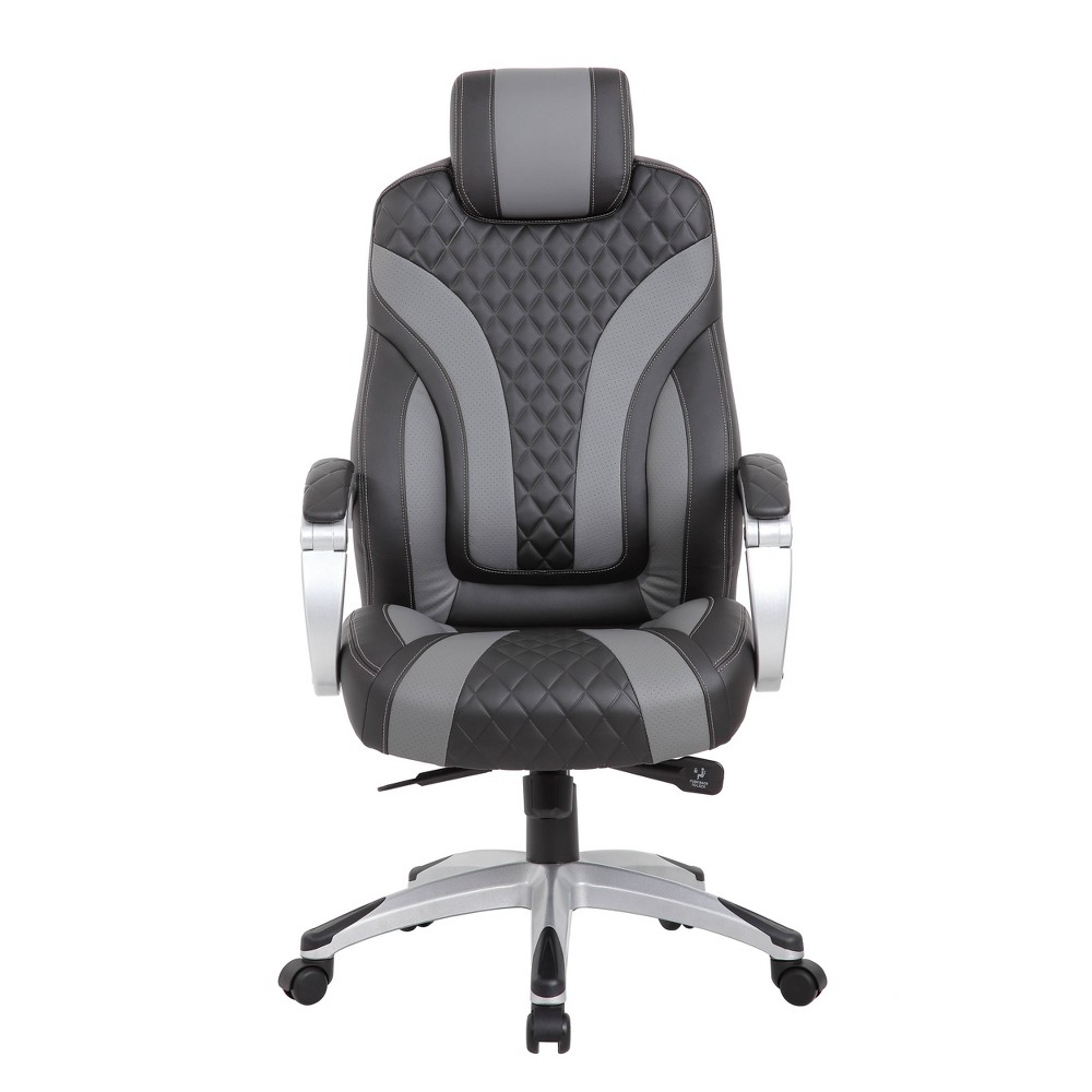 Photos - Computer Chair Boss Office Products Executive Hinged Armchair Black/Gray