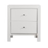 HomeStock White Nightstand 25x22x17 with Two Drawers, Compact Bedside Table for Storage and Clean Modern Bedroom Accent Furniture - 4 of 4