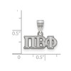 Black Bow Jewelry Sterling Silver Pi Beta Phi Greek Life Medium Pendant - 2 of 3