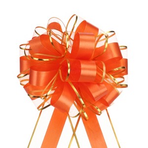 Unique Bargains Christmas Wedding Car Basket Gift Wrapping Big Pull Bow 5 Pcs - 1 of 4