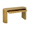 Natural Console Table with Pine Veneer and Vertical Fluted Design,Modern Entryway Accent Table with Drawers–The Pop Home - 3 of 4