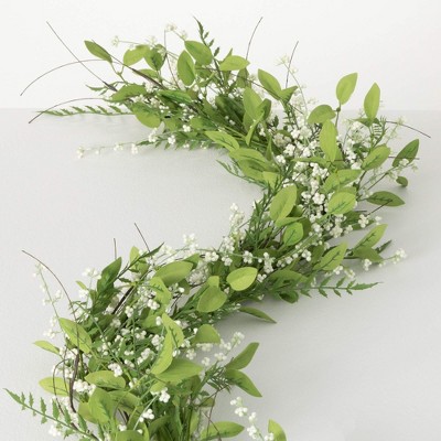 Sullivans 60.75" Lush Leaf Berry Garland, Multicolored