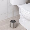 iDesign Stainless Steel Toilet Brush and Holder - Set of 2 - Brushed - 3 of 4