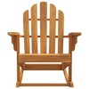 vidaXL Garden Adirondack Rocking Chair Set of 2 Natural Teak - 1 - 3 of 4