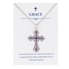 Anna-Kaci Purple Lavender Rhinestone Celtic Cross Necklace with Message Card & Envelope Jewelry Gift - 2 of 4
