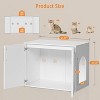 Cat Litter Box Enclosure, Wooden Cat Washroom Furniture with Barn Door Hidden Litter Box Furniture Pet House, Fit Most of Litter Box - 2 of 4