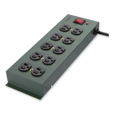 Belkin Metal SurgeMaster Surge Protector, 10 AC Outlets, 15 ft Cord, 885 J, Dark Gray