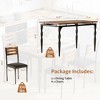 Dining Table Set for 4, 5 Piece Dining Table and Chairs Set of 4 - 2 of 4
