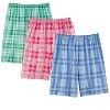Collections Etc Comfy Knit Plaid Pajama Shorts - Pack of 3 - 3 of 4