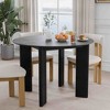 Lirago Nordic Style Solid Wood Round Dining Table - Perfect for 4 People 42*42 Black - 3 of 4