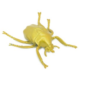 Collectible Wildlife Gifts | Gold Beetle, Resplendent Beetle, Hand Painted, Rubber Insect, Realistic Figure,  Model, Gift,   4 1/2"    AR22 B329 - 1 of 4
