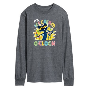 Men's - Pete the Cat - Icecream Oclock Long Sleeve Graphic T-Shirt - 1 of 4
